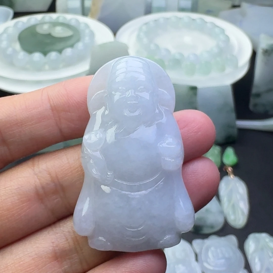 颈饰未镶嵌翡翠财神