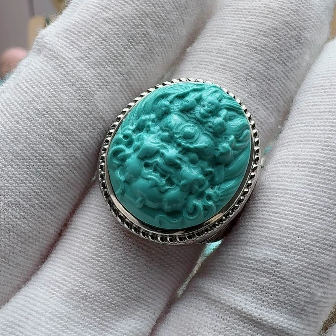 绿松石配饰银S925镶嵌