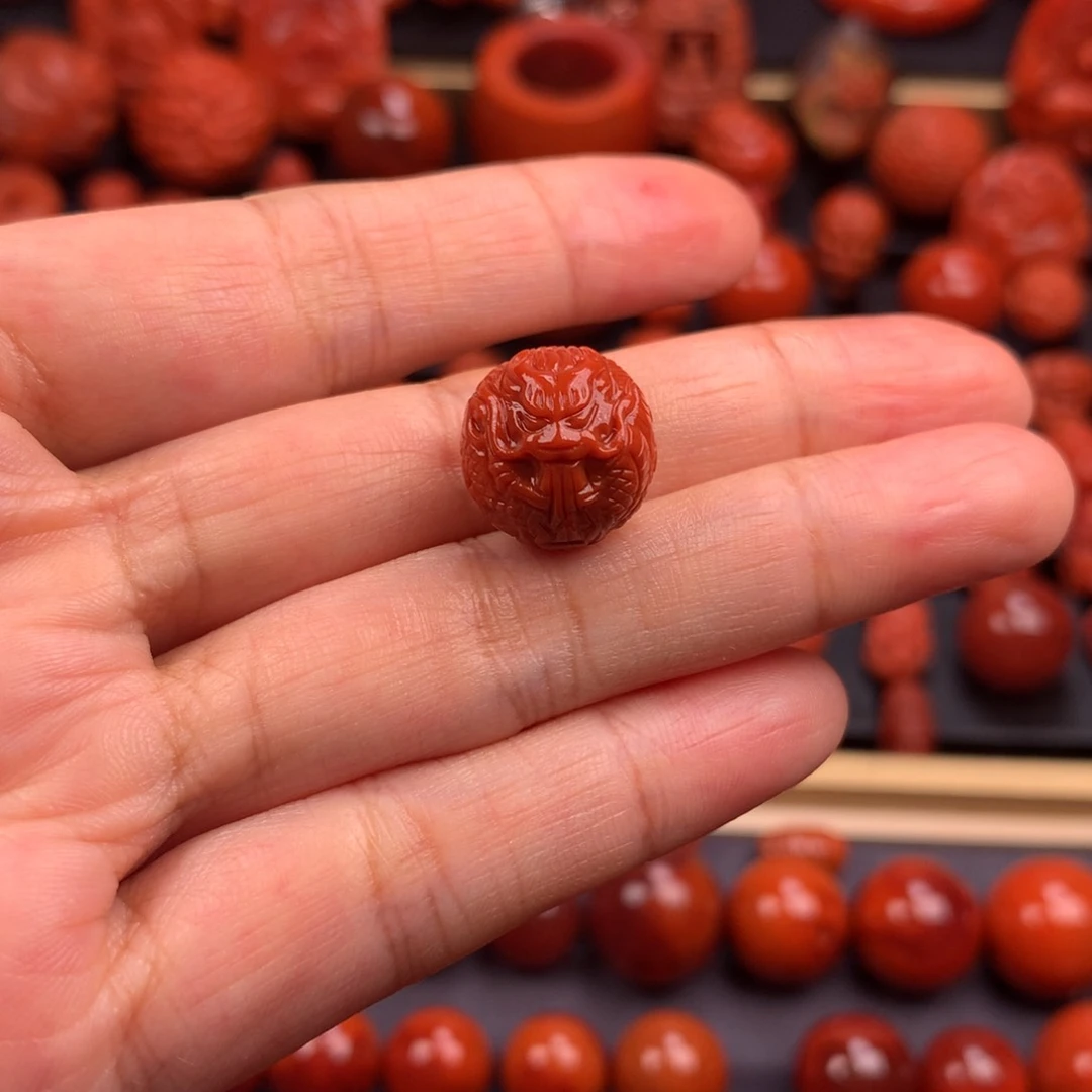 南红玛瑙龙珠13mm单珠未镶嵌