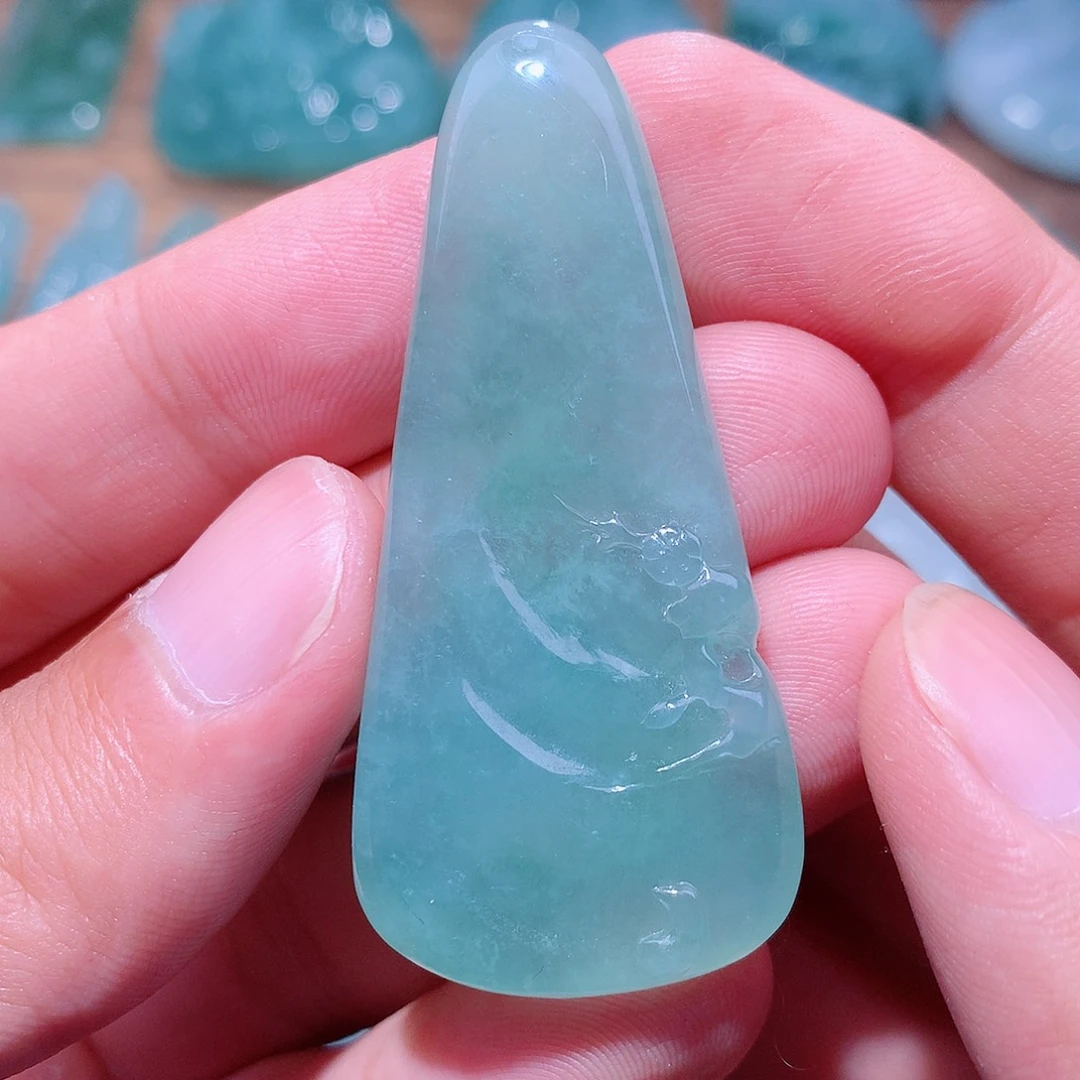 吊坠(不含链)未镶嵌翡翠天然a货翡翠吊坠