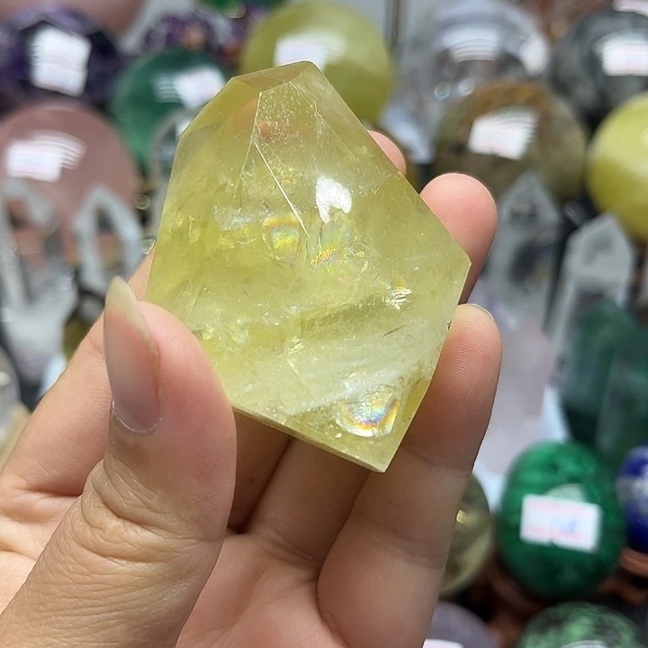 珠宝半成品未镶嵌水晶97克黄水晶随形