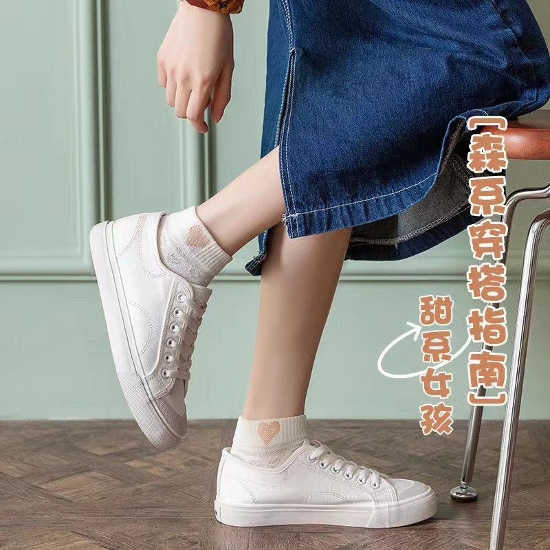 袜子1双萌系少女新款薄款袜子女短袜透气浅口船袜短袜成人袜子