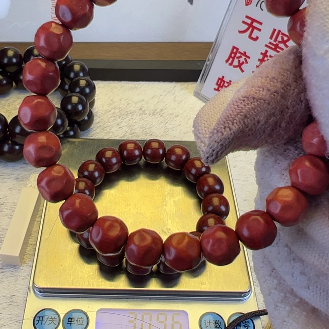檀香紫檀（小叶紫檀）手串/手链粉象木无相
