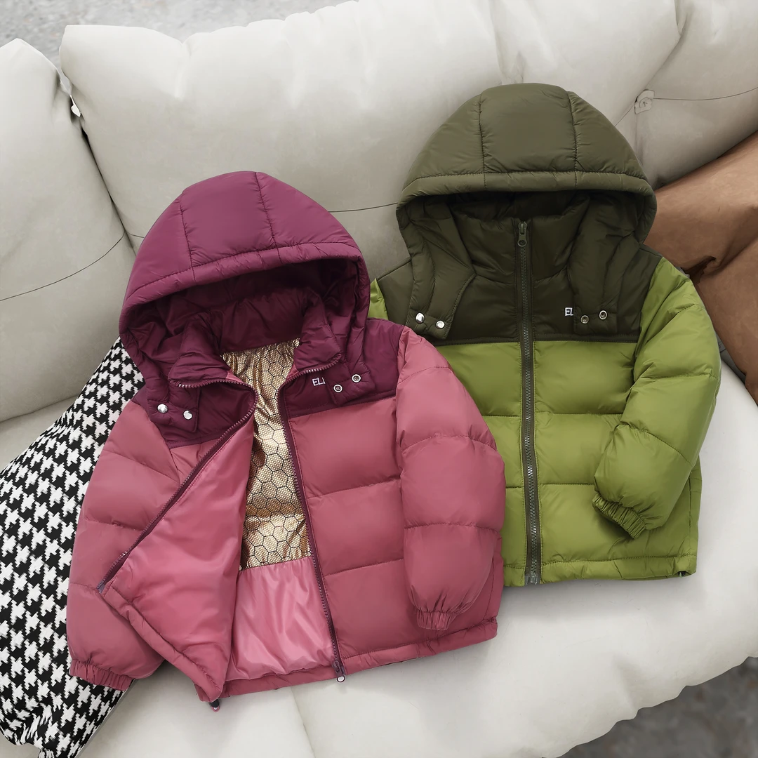 2025新款秋冬儿童韩版防寒服男童女童加厚保暖免洗童装外套