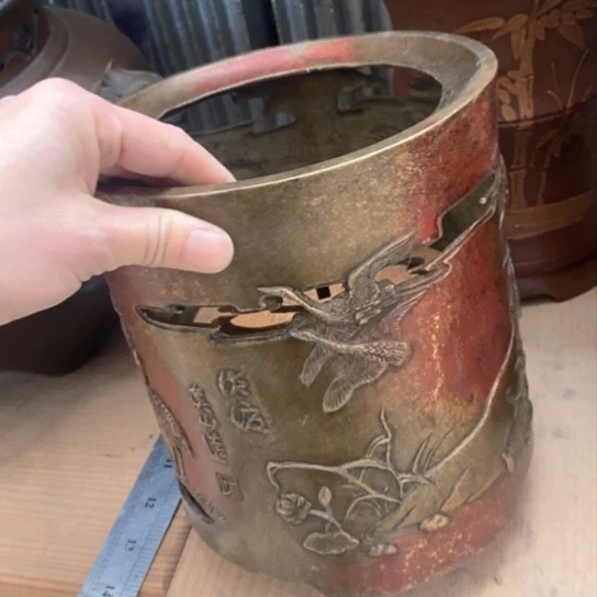 蜜安罐瓷香炉锡茶则