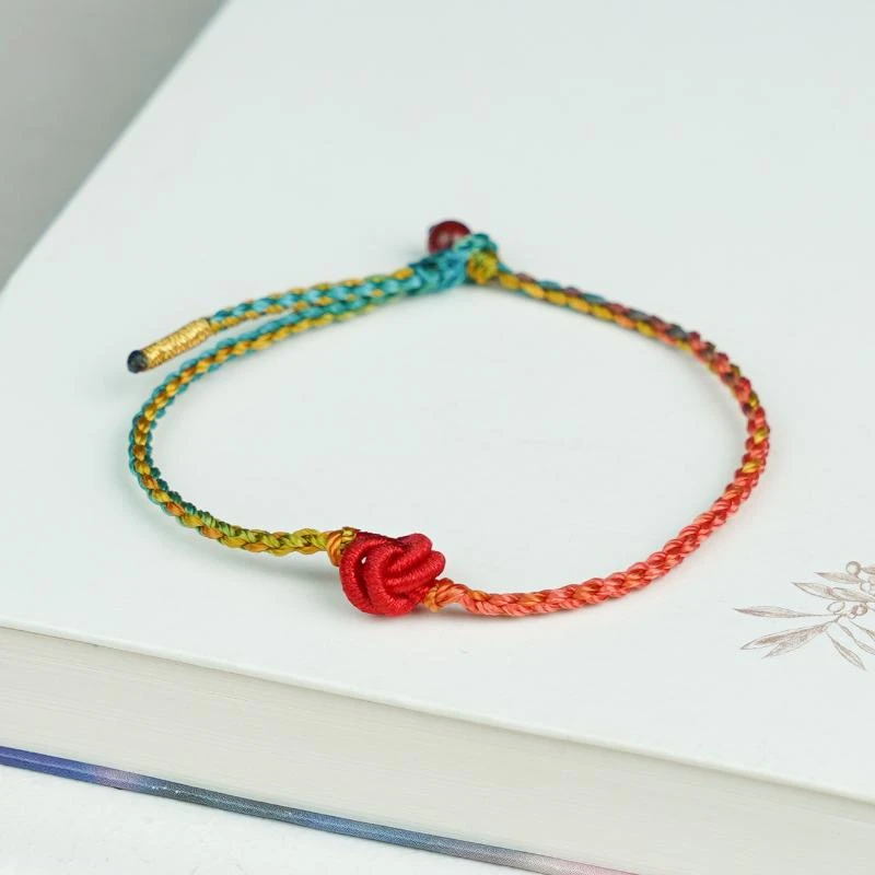 非金属布艺手链 【香掌柜】孩子五彩手绳（发一件）