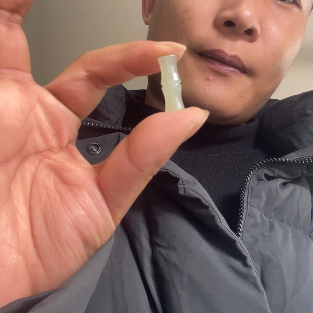 和田玉和田玉未镶嵌新疆且末钢板料竹节吊坠