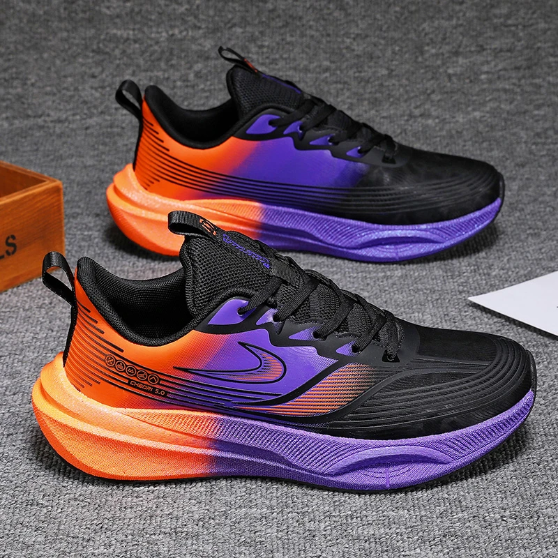 防泼水跑步鞋春秋季新款皮面防滑超轻减震软底青少年大童运动跑鞋