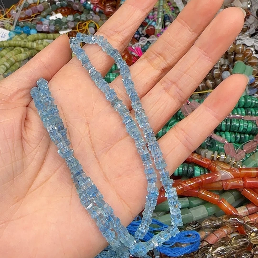 玛瑙/玉髓合金珠宝半成品f**h海蓝宝方隔片拍三99一条