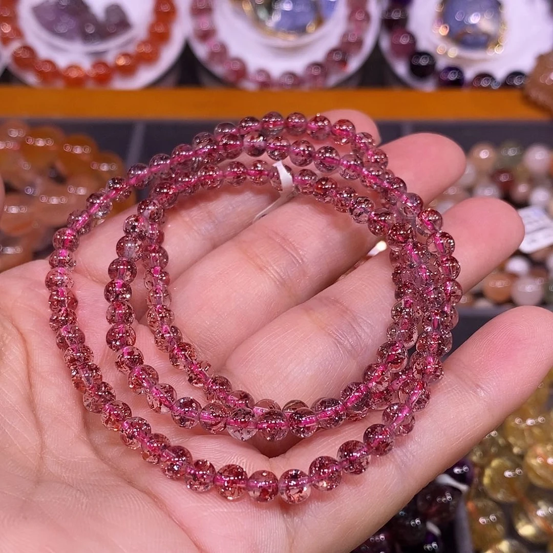 未镶嵌手链水晶金草莓4.8