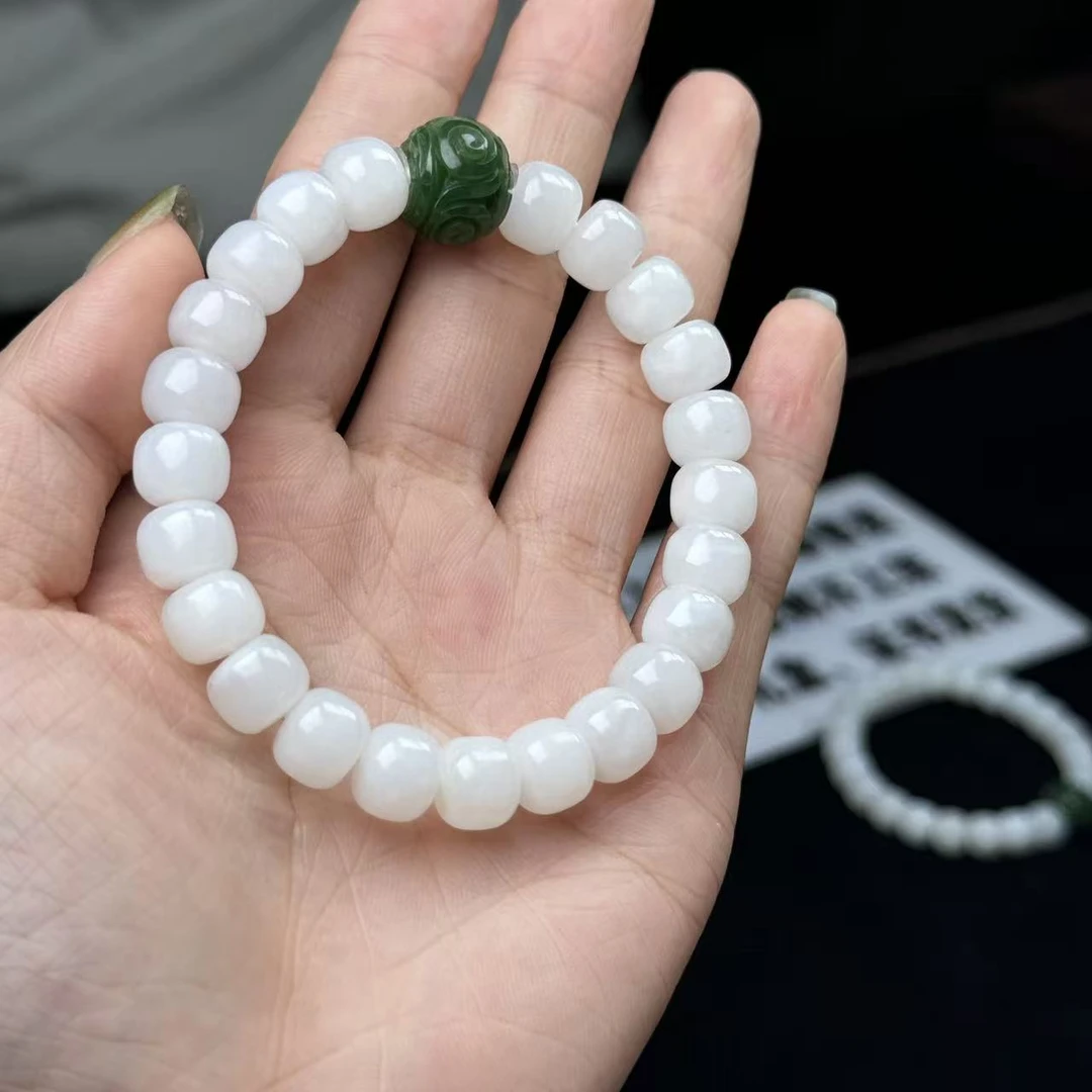 【玉经纶】99524/Q31-和田玉手串-多样性发其一