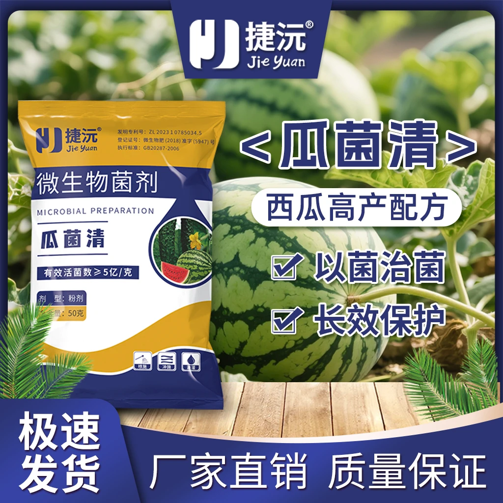 德夫特瓜菌清西瓜黄瓜霜霉蔓枯白粉炭疽长效防治微生物菌剂