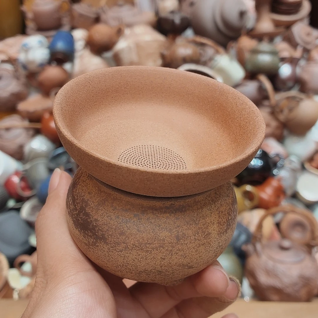 柴烧老岩泥高温茶器皿