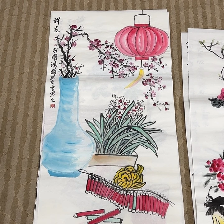 国画花鸟的翅膀和翅膀是