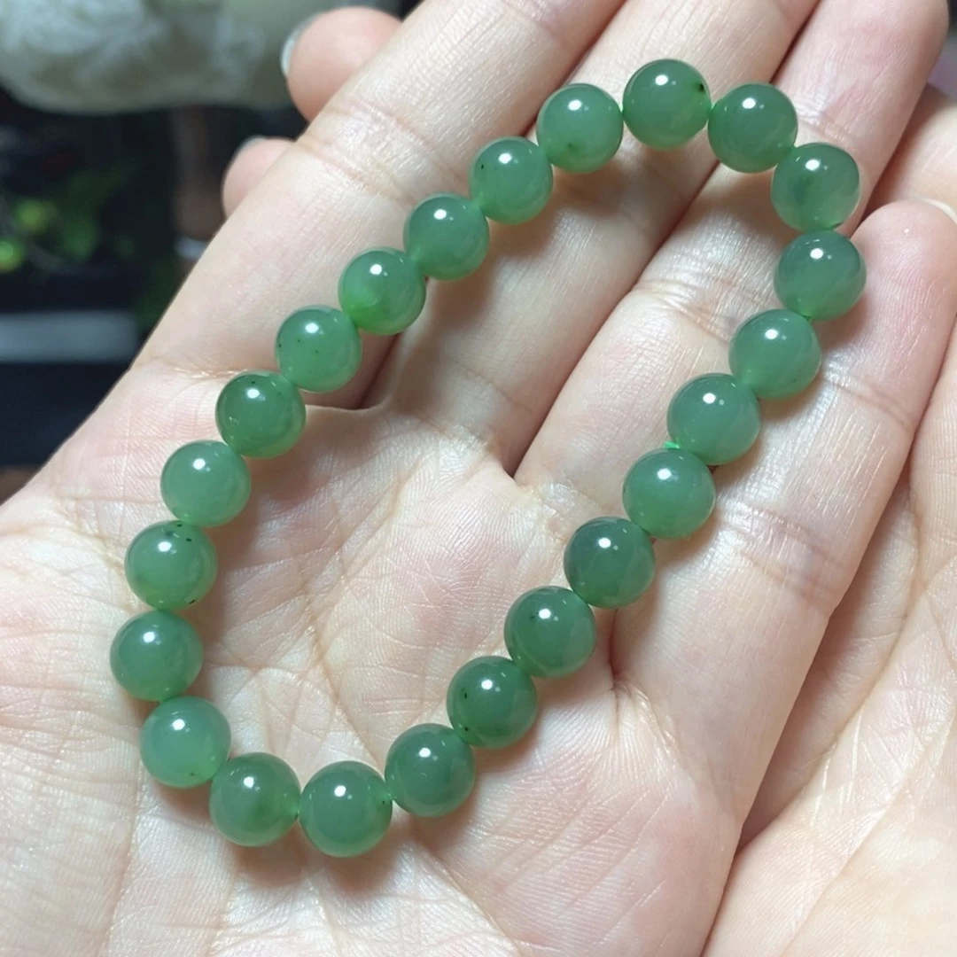未镶嵌手串和田玉爆米花圆珠卡8mm