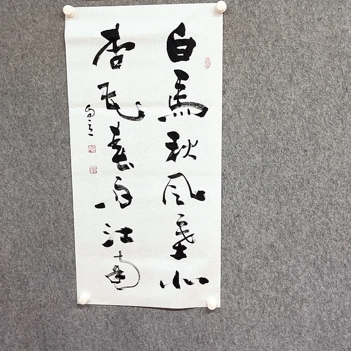 书法白马书法作品