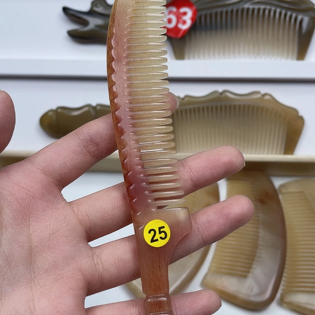纯手工制作的牛角梳25行*