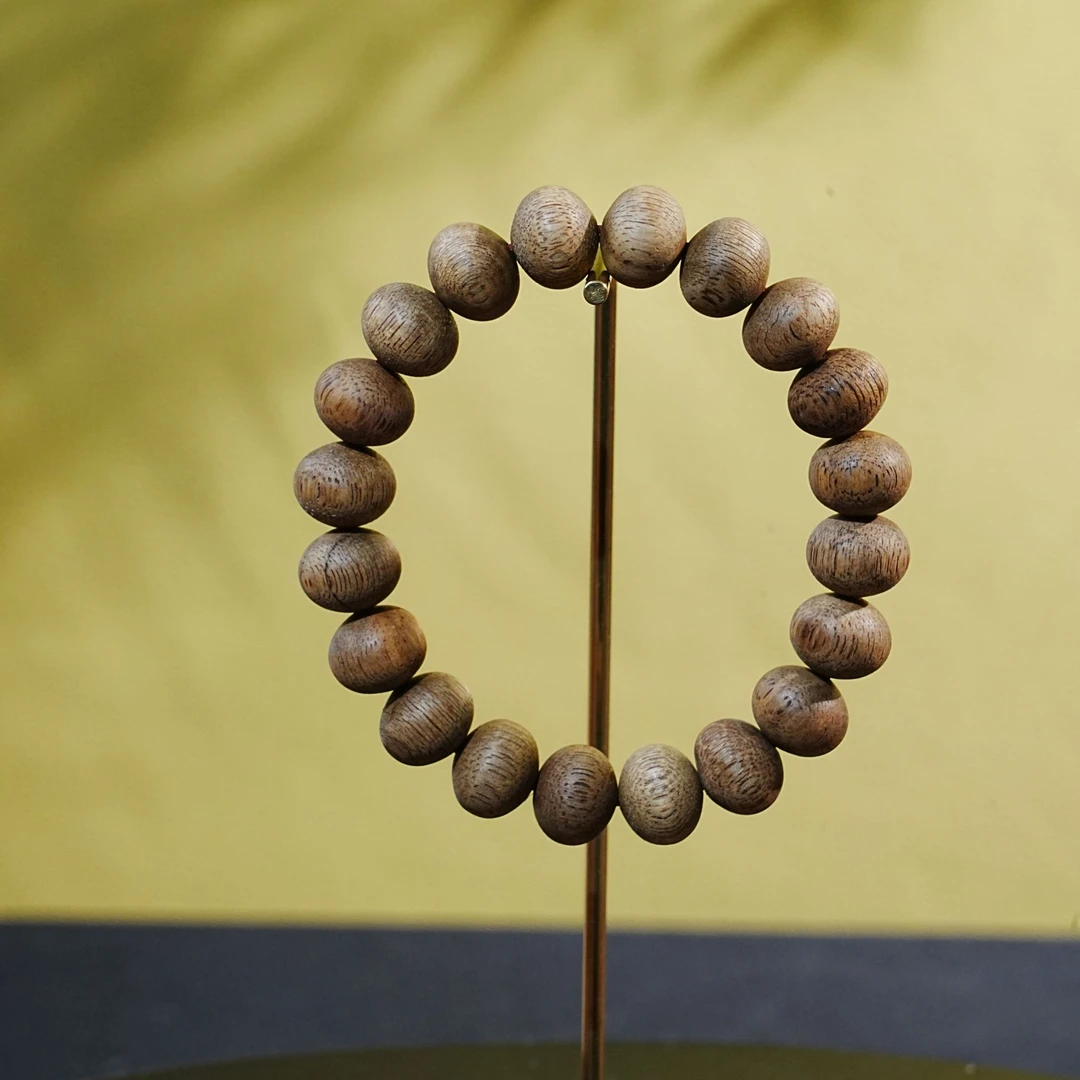 日本回流老料文莱软丝瘤疤沉香桶珠手串 8.11g 250917067 F