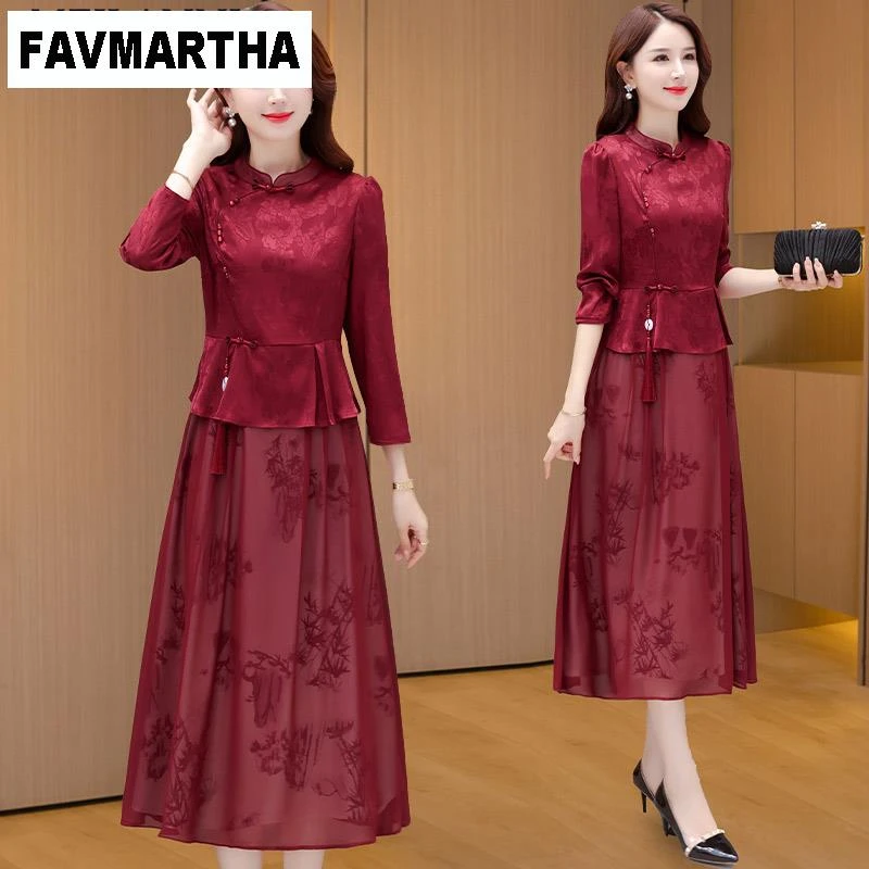 FAVMARTHA喜婆婆婚宴装2025新款妈妈礼服高端年轻洋气高贵妈妈结