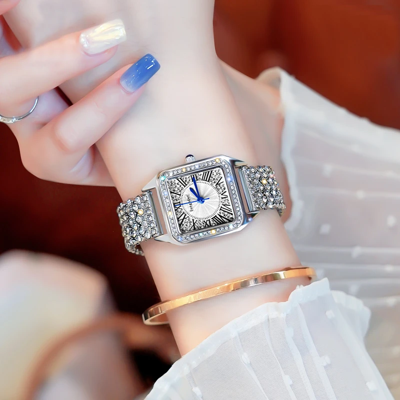 奢华时尚精致镶钻经典百搭女士腕表贝