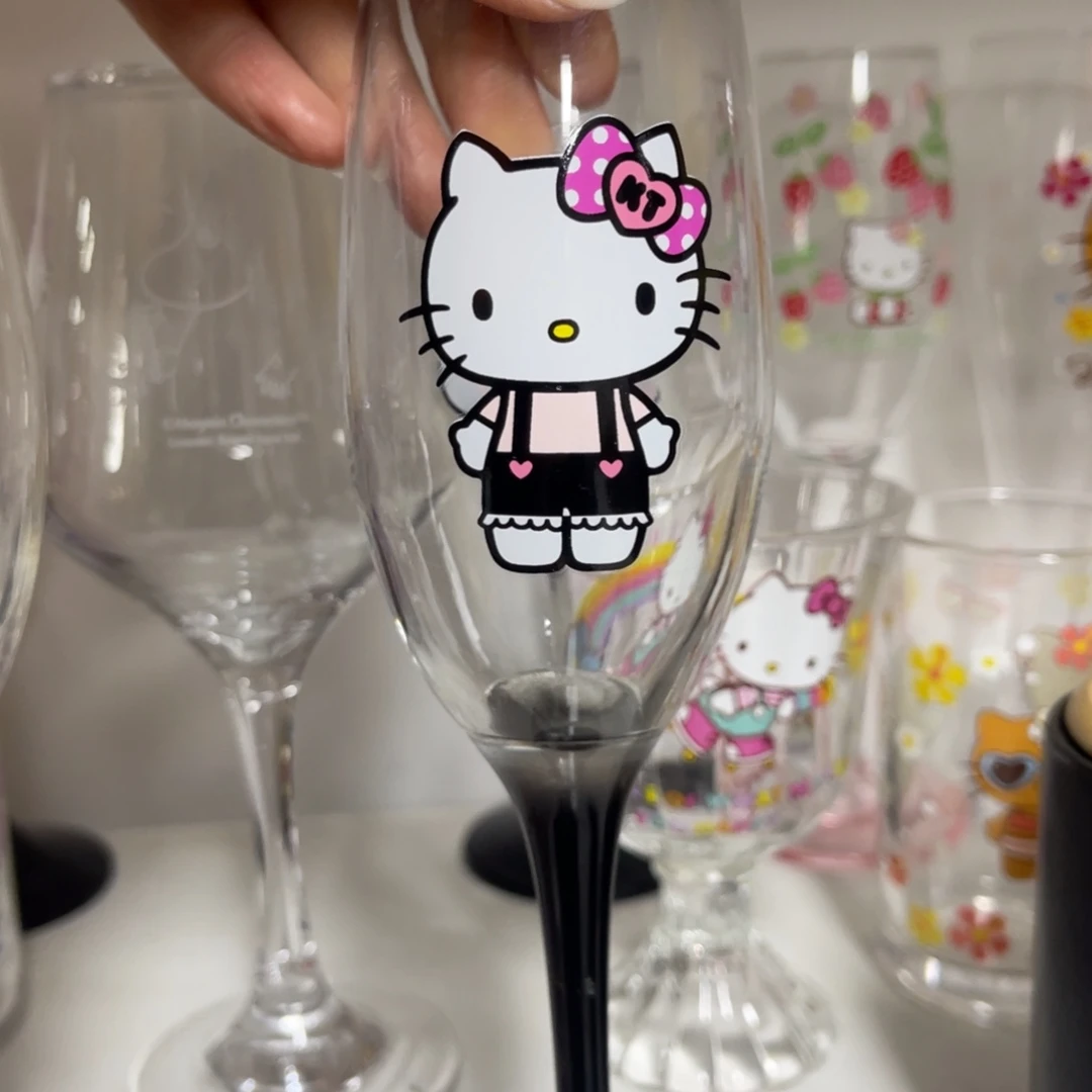 玻璃吸管款香槟杯黑色