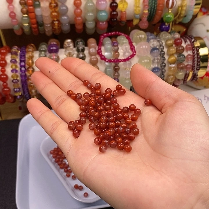 未镶嵌卡4冰飘南红50个玛瑙/玉髓