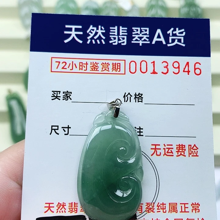 翡翠未镶嵌颈饰吊