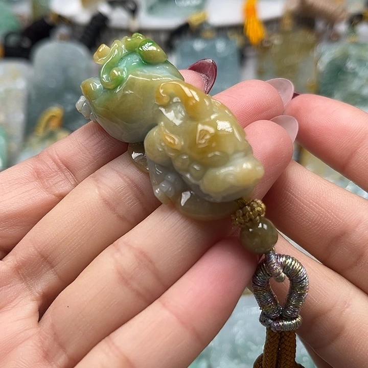 翡翠未镶嵌颈饰貔貅