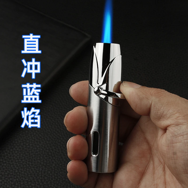 创意金属圆柱直冲防风充气电子点火器