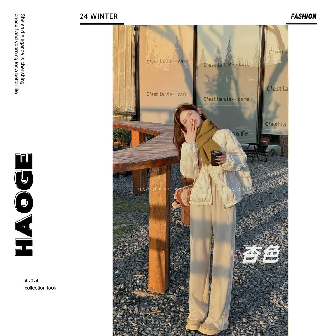 浩哥严选●口碑神裤Q4XXK2740A羊毛混纺裤显瘦直筒休闲秋冬设计感