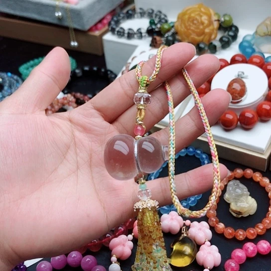 烟晶银S925镶嵌手链