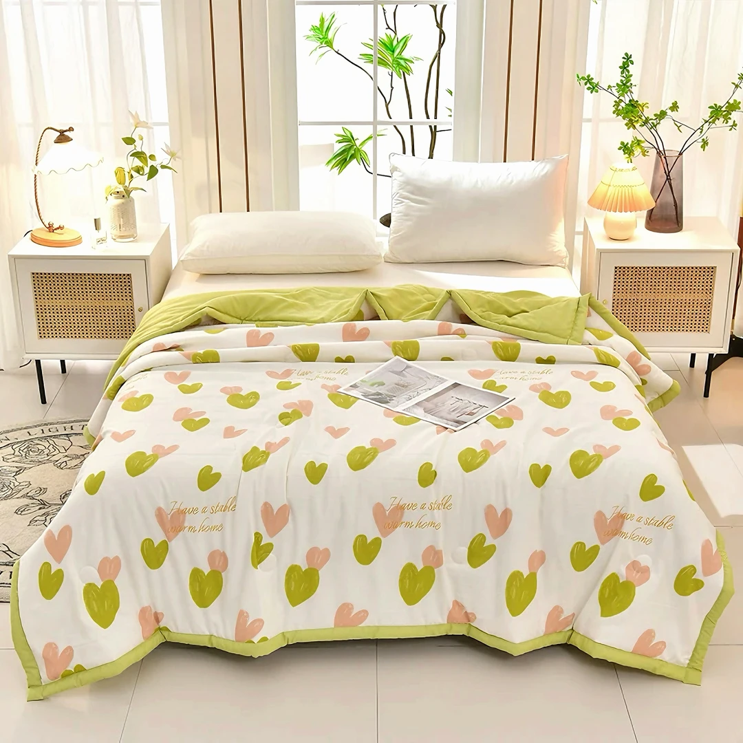 【免费30天试睡】2025新款轻奢印花夏凉被空调被150*200夏被可机洗