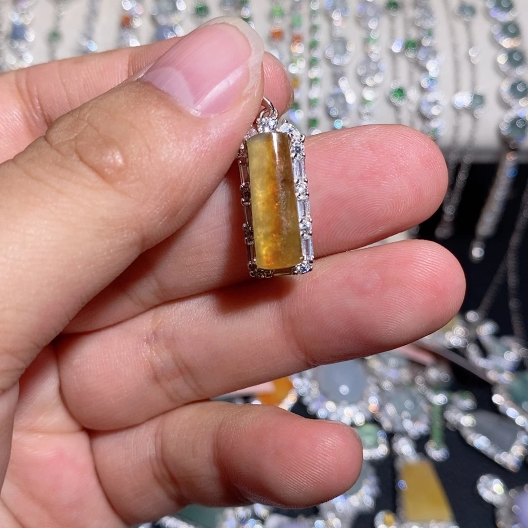 翡翠银S925镶嵌颈饰k k l