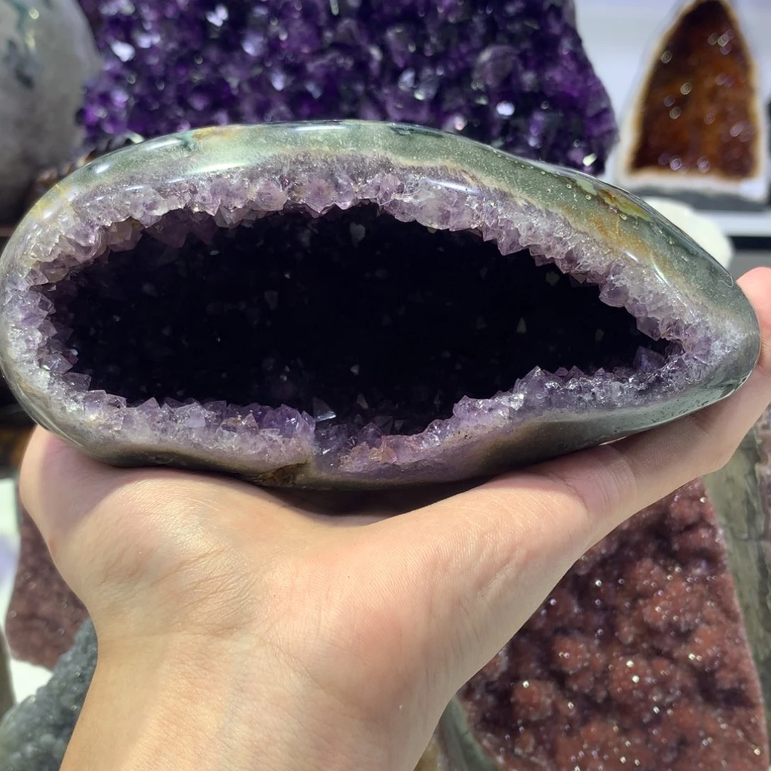 紫晶摆件未镶嵌紫晶