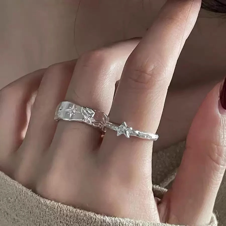 铜合金戒指 J5003天籁星河ins风简约酷辣个性开口指环潮流百搭