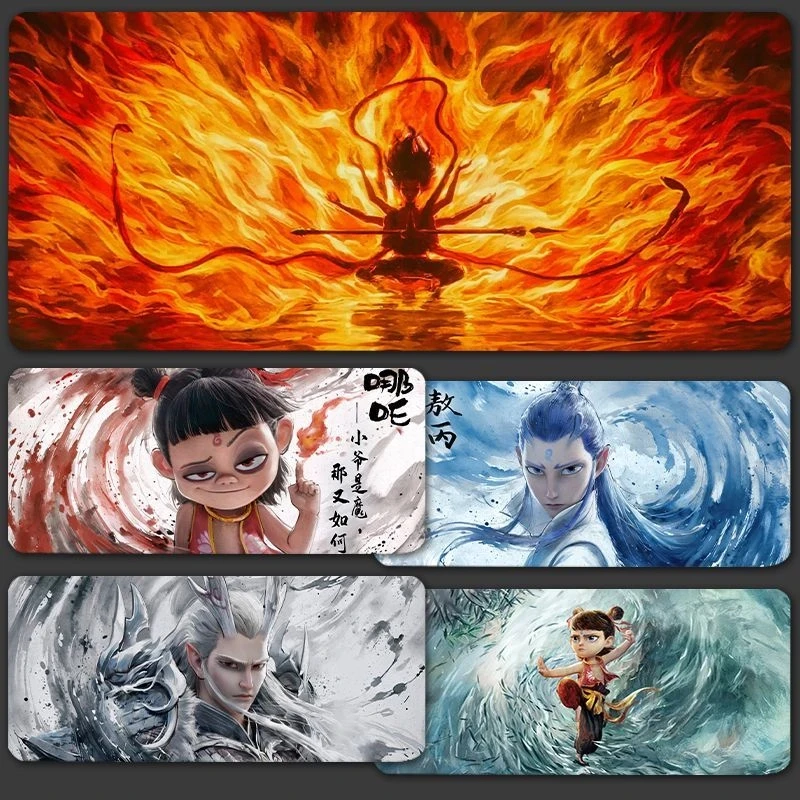 哪咤2之魔童闹海二次元动漫桌垫办公室电脑桌键盘二创超大鼠标垫