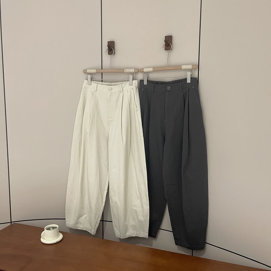 FUJIA STYLE新款简约韩版纯色气质阔腿休闲裤A7003