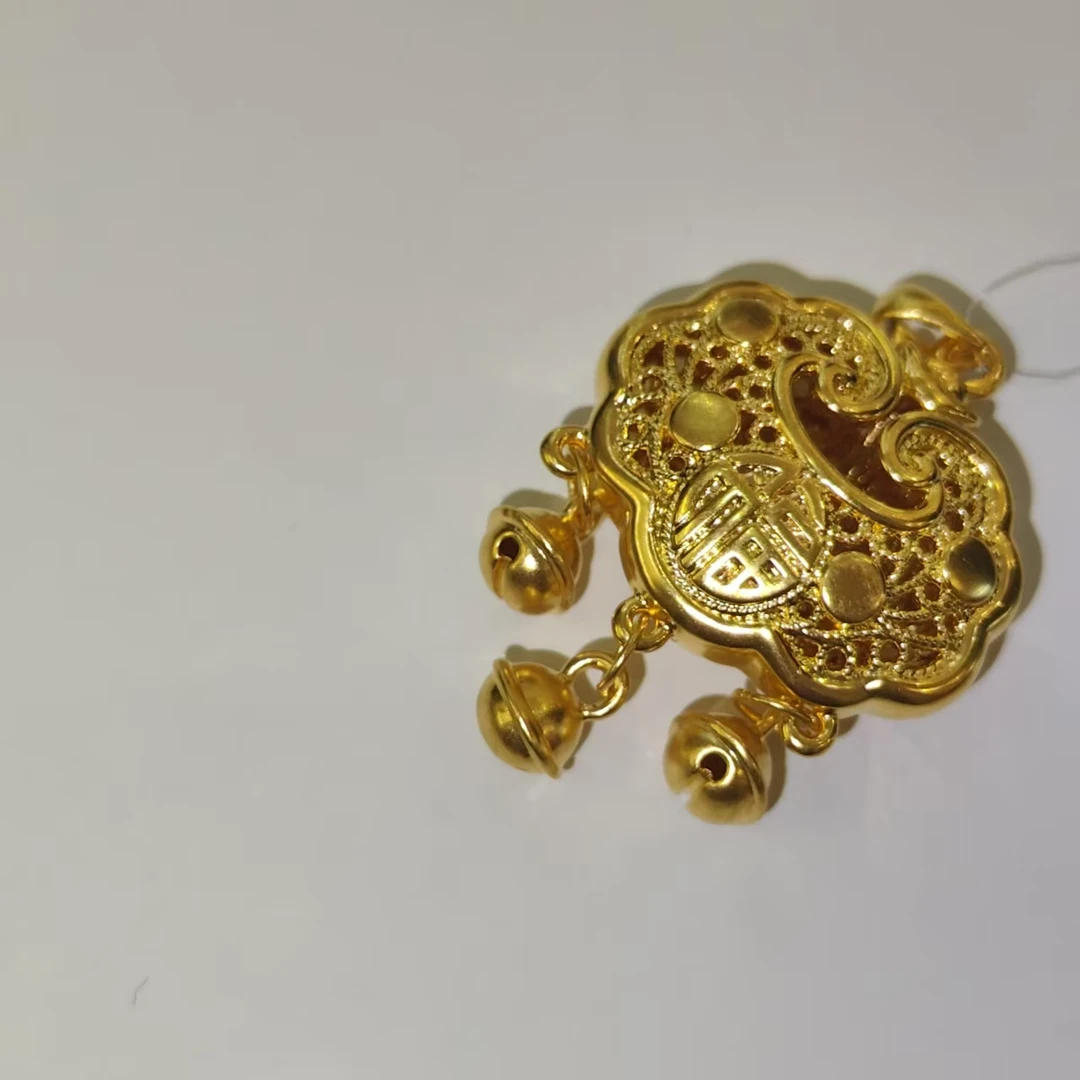 【金贝艳姐】足金 网红平安锁包 5D硬金