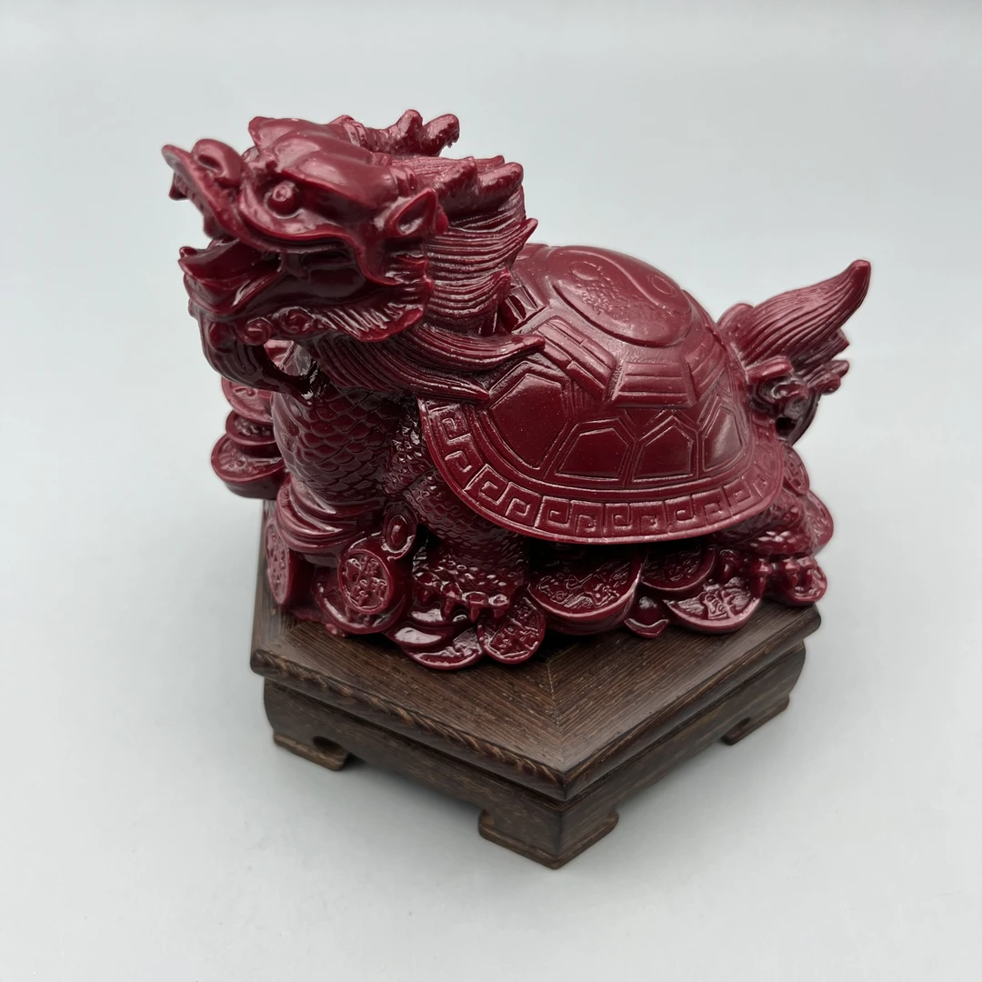 含辰砂工艺品BJ073-紫色龙龟摆件
