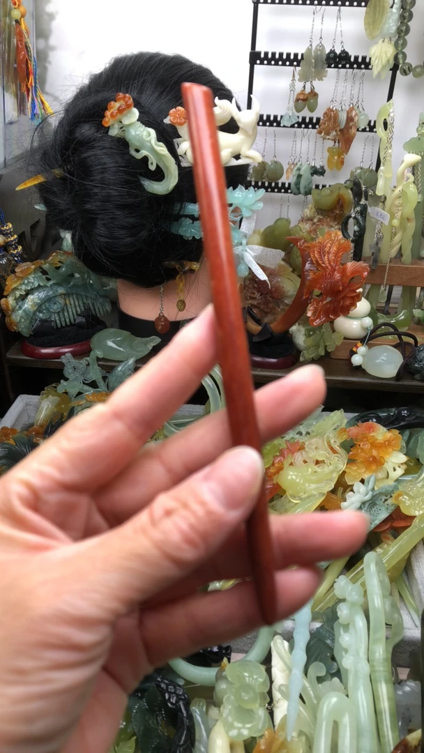 辽阳红素簪古风古典，15-17mm总长