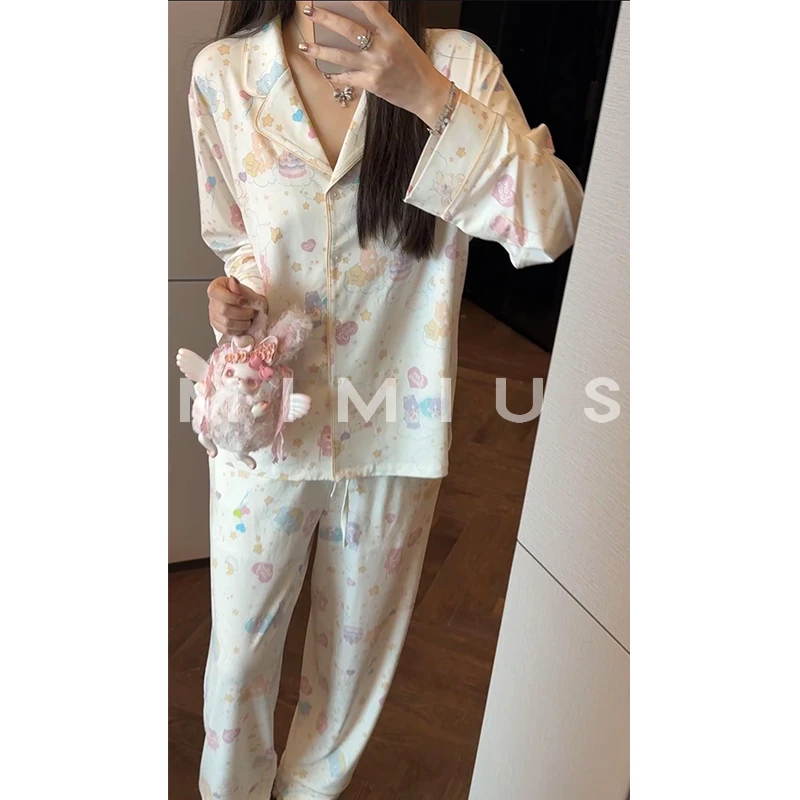 【mimius】U 甜美风软糯卡通家居服睡衣套装 G09220
