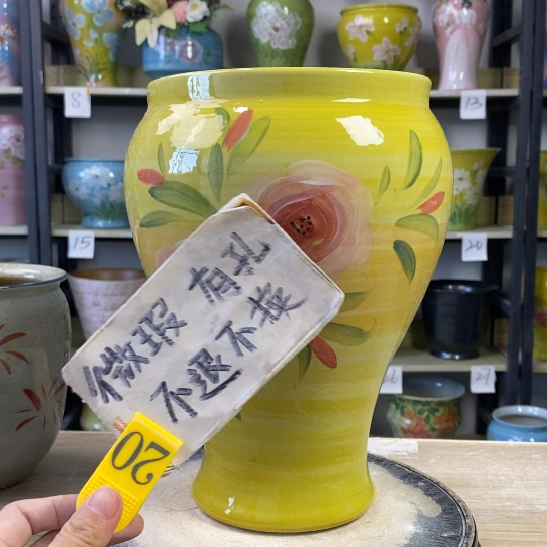 景德镇手工手绘陶瓷花盆
