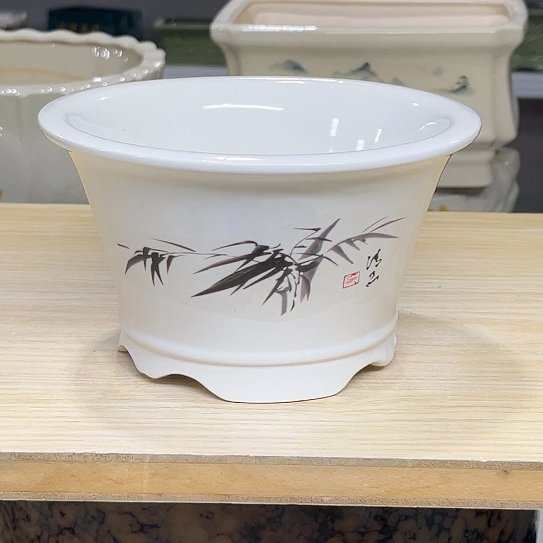 陶瓷绿植多肉微瑕花盆口径15*9