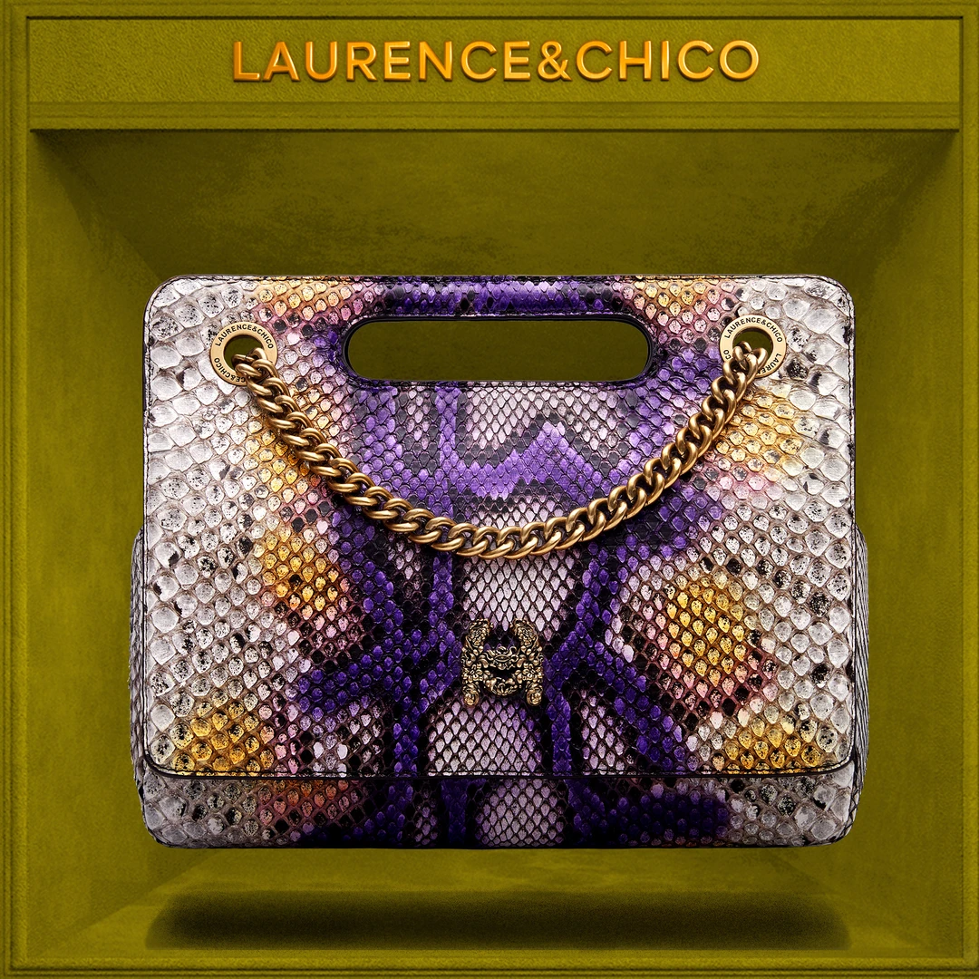 LC紫粉黄蛇皮牛奶盒，中号D4AE10323088