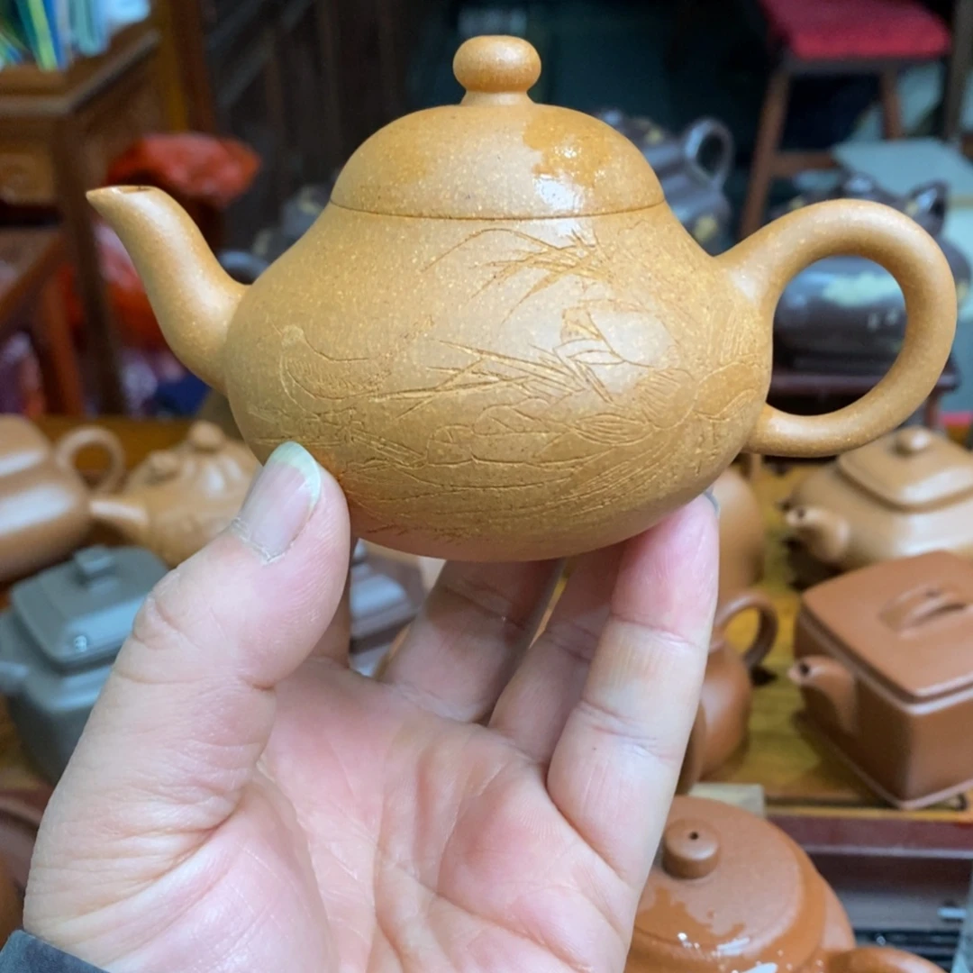 茶壶紫砂紫砂壶老黄金段梨型