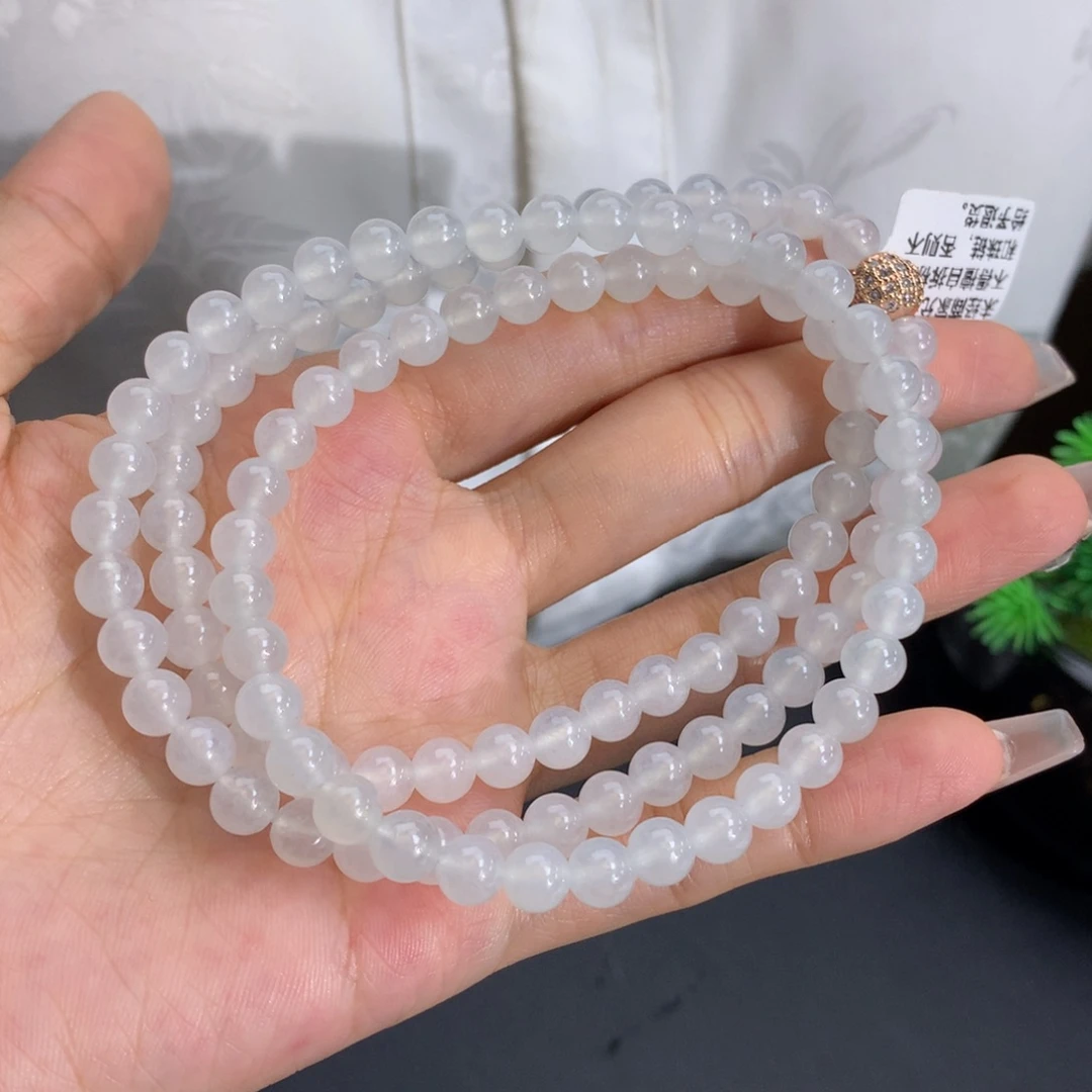 未镶嵌手串翡翠卡6冰胶白冰项链