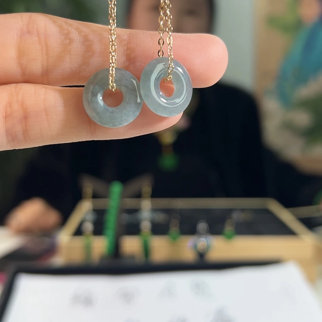 翡翠耳饰未镶嵌缅甸s1