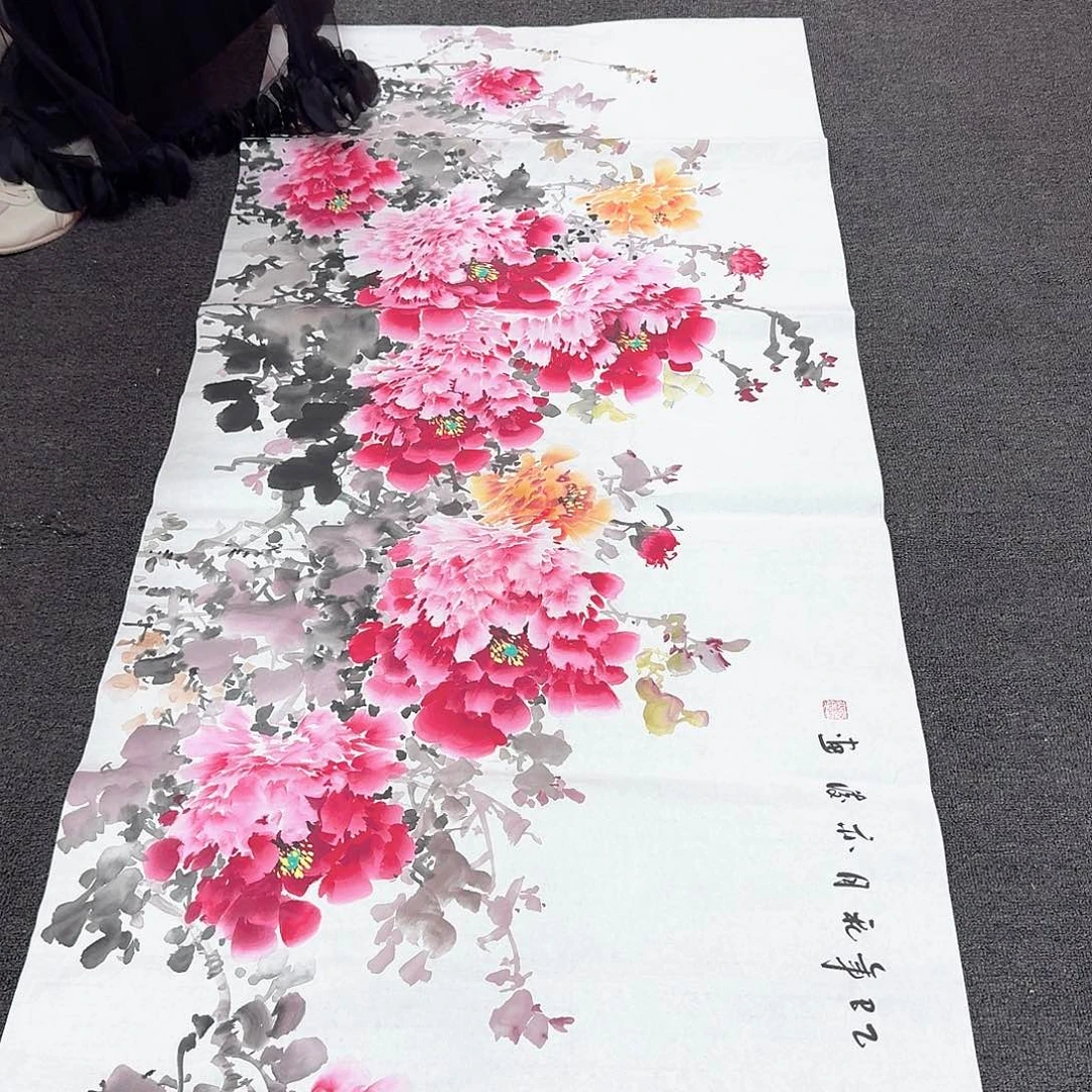 国画国画作品牡丹
