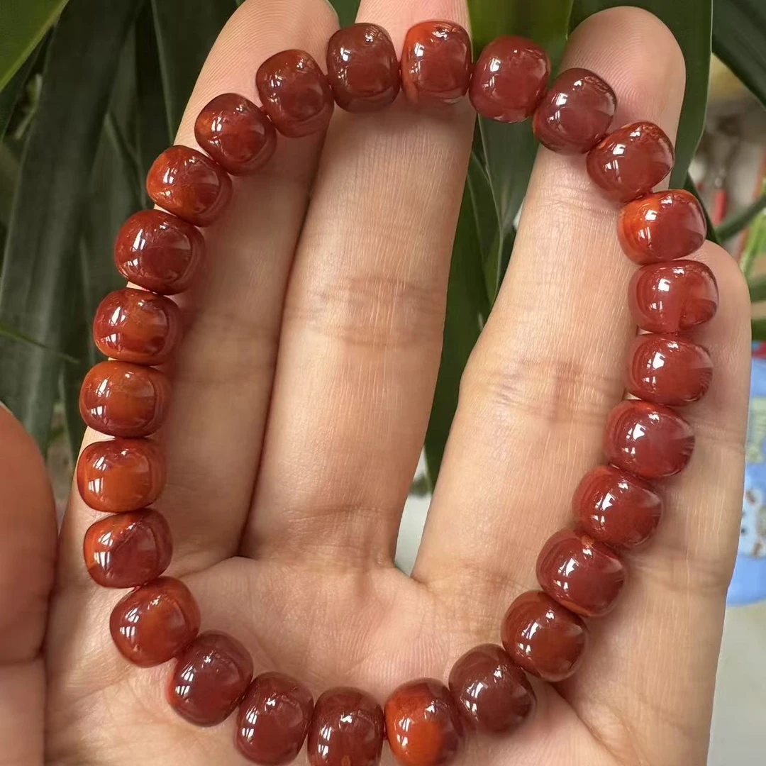 天然原矿牛血红老型单圈8mm老型