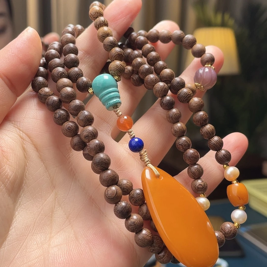 蜜蜡未镶嵌裸石吊坠